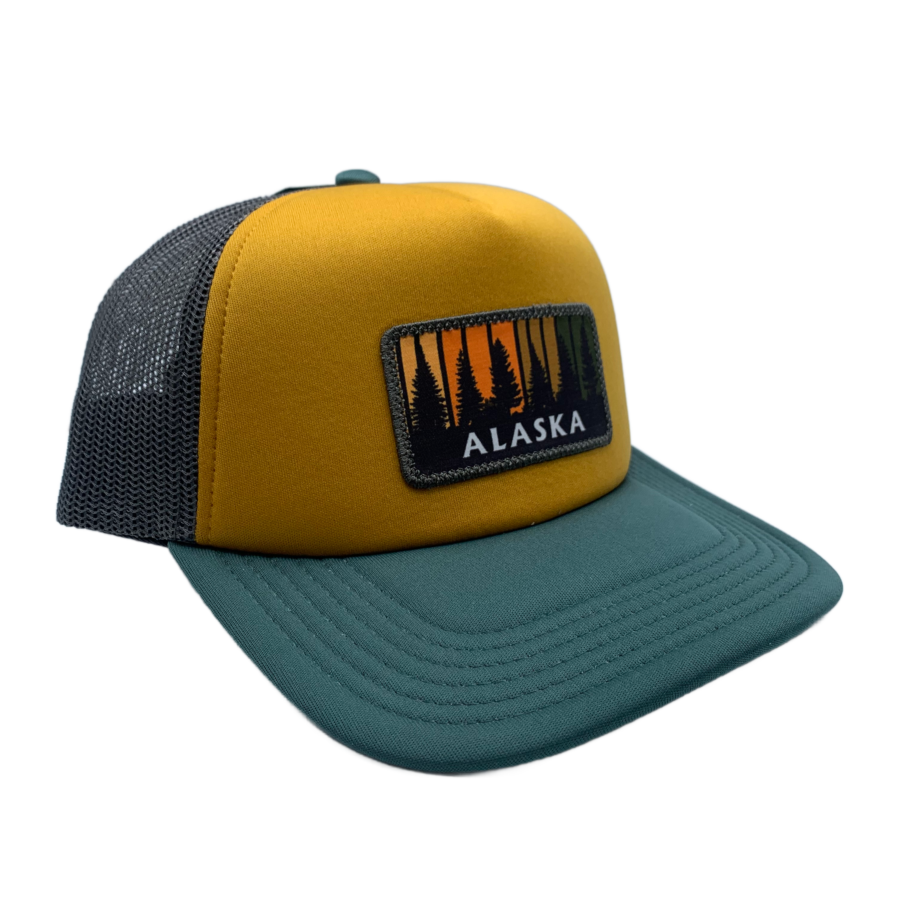 Alaska Forest Puffy Trucker Hat