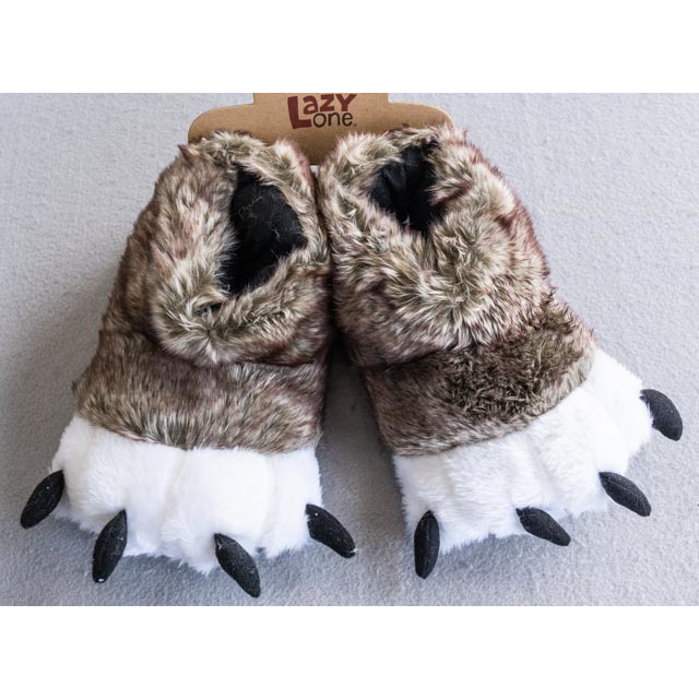 Kid's Wolf Paw Slippers (Medium, 13-3)