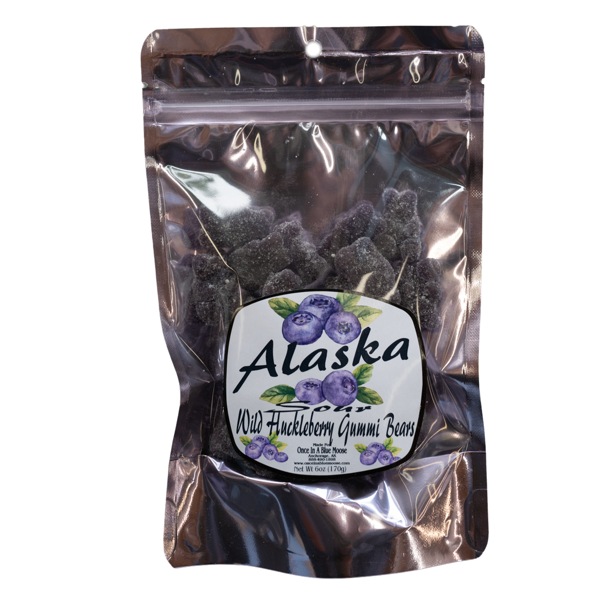 Wild Huckleberry Sour Gummi Bears 8 oz