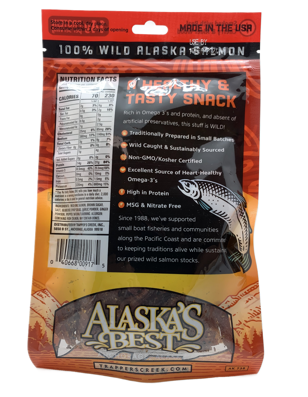 King Salmon Jerky Teriyaki 3 oz