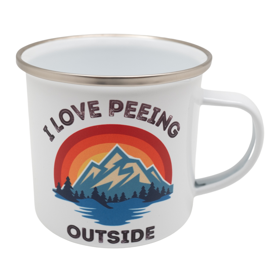 I Love Peeing Outside Enamel Camp Mug