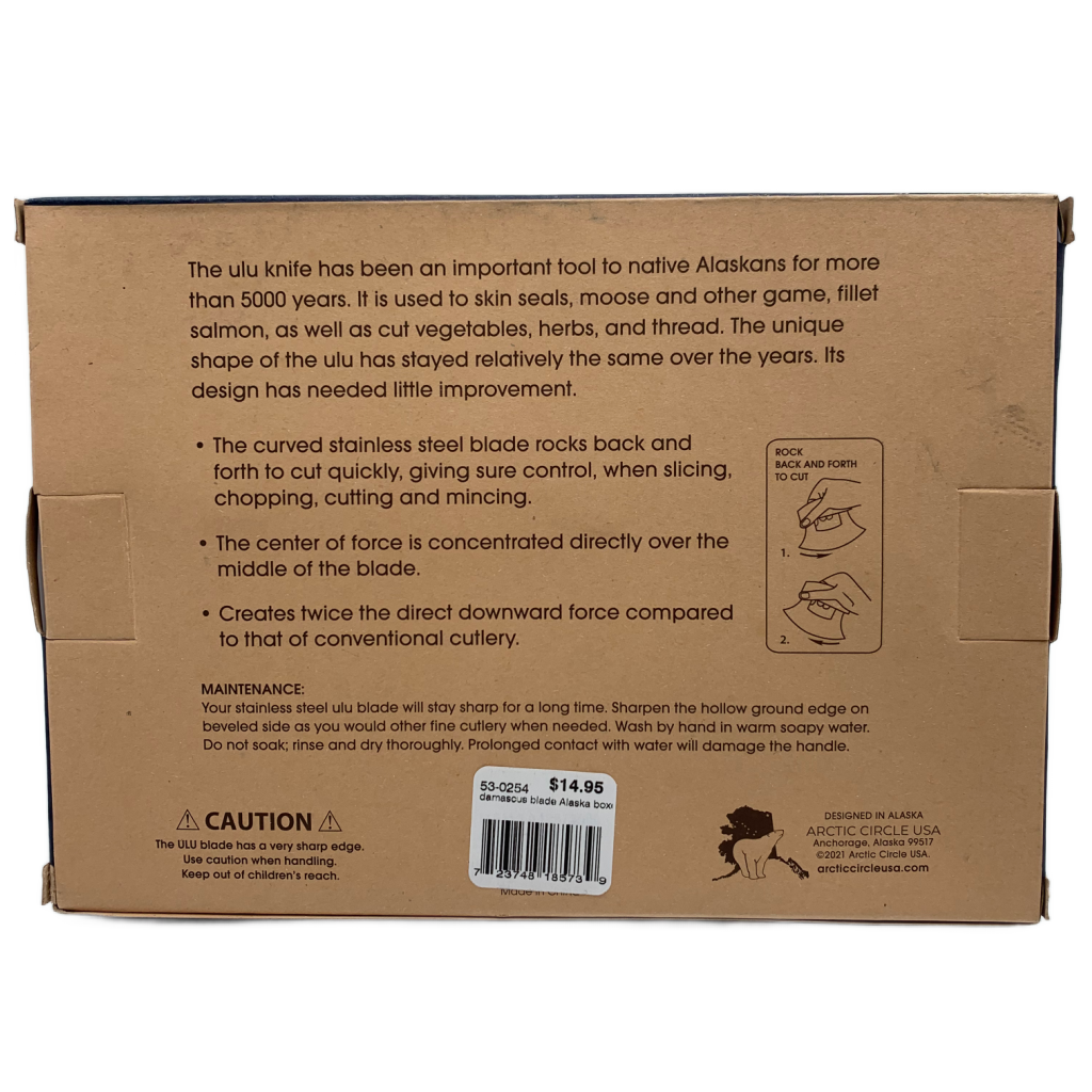 Damascus Blade Alaska Boxed Ulu
