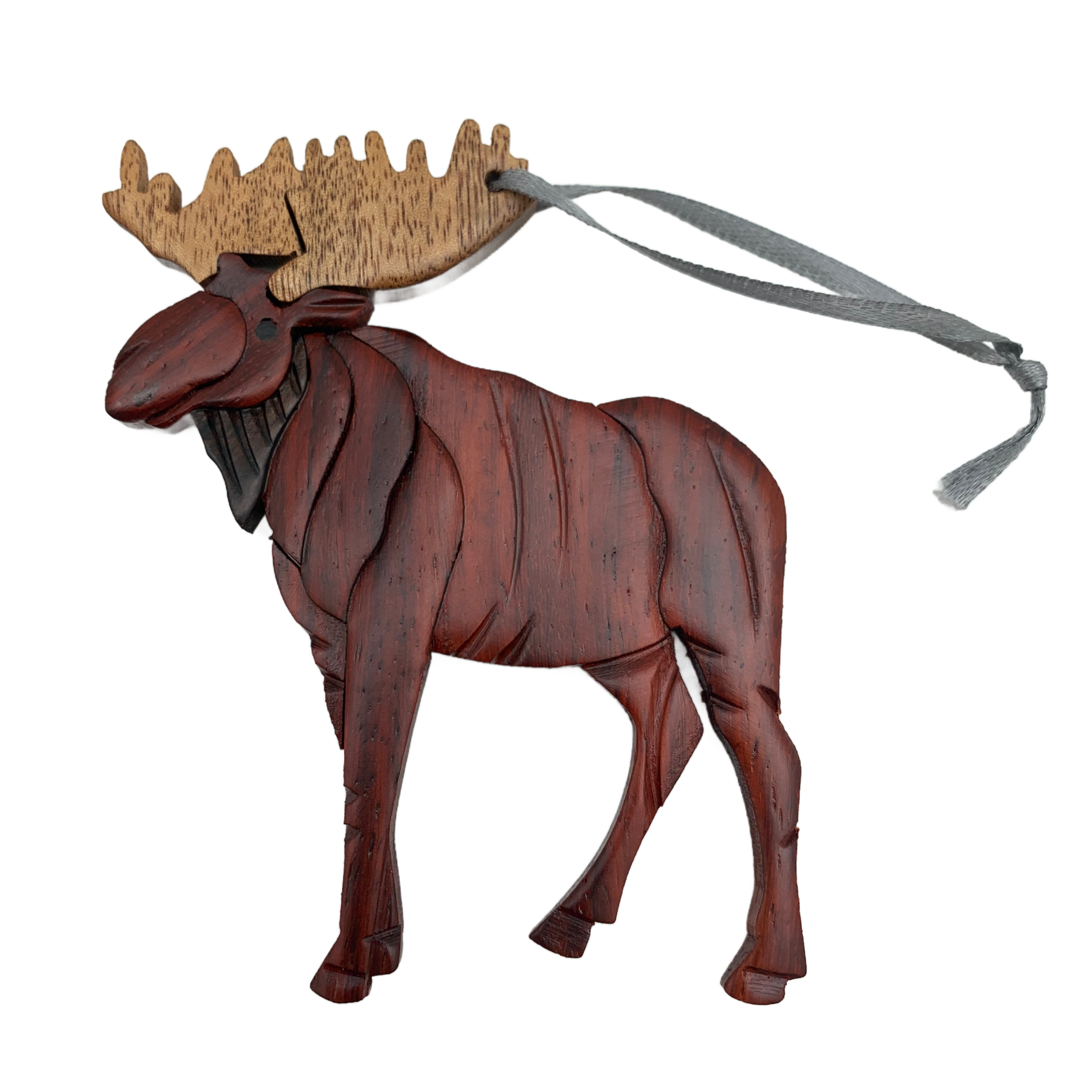 Standing Moose Wood Ornament