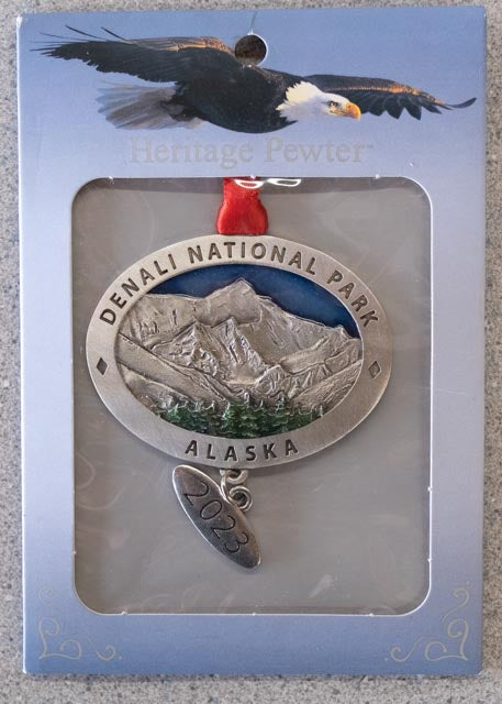 2023 Denali Alaska Pewter Enamel Ornament