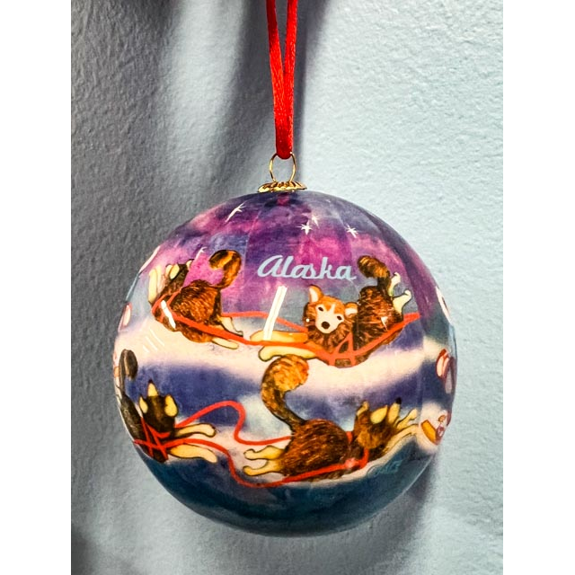 Alaska Dog Team Barbara Lavallee Ball Ornament