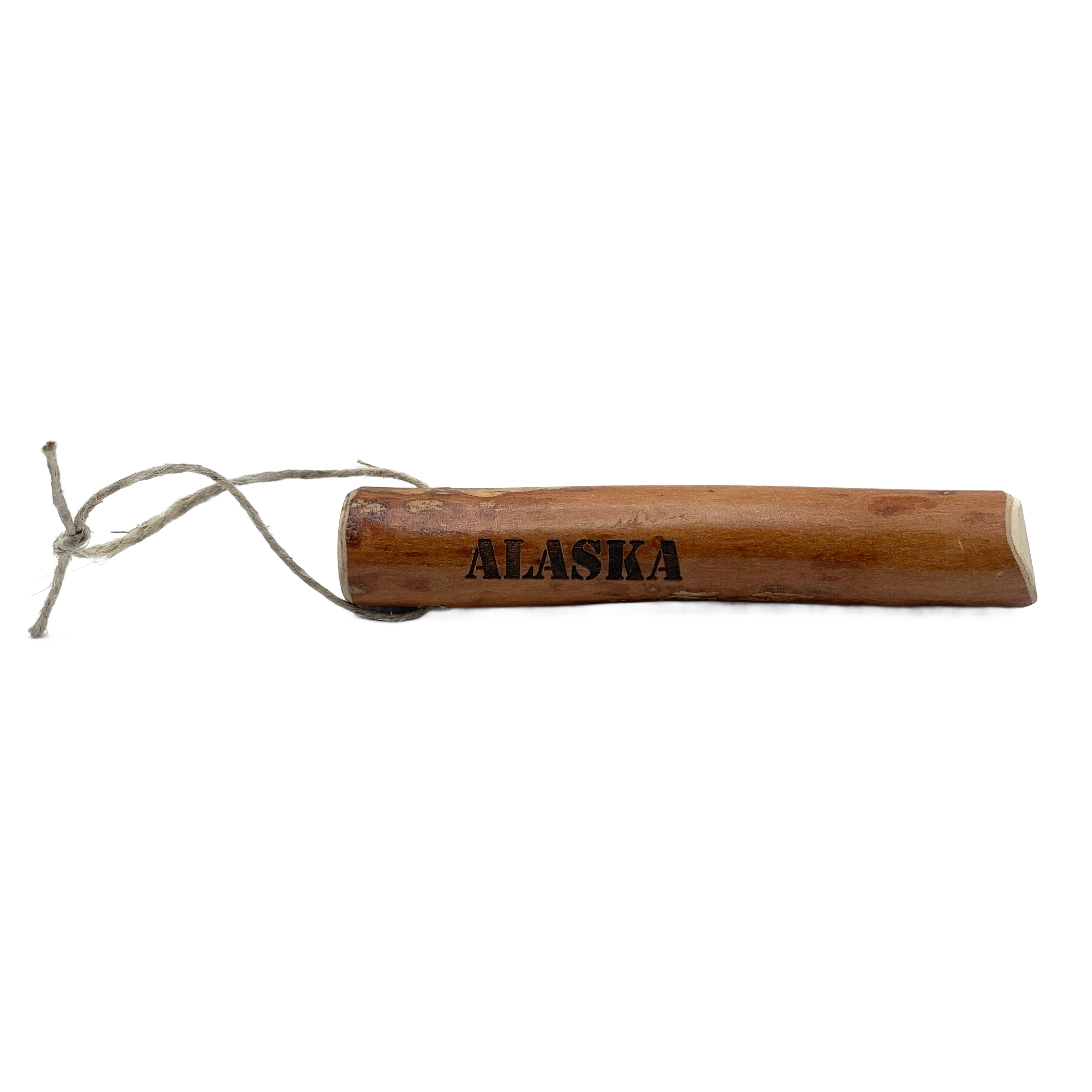 Wooden Train Whistle Alaska with Compass