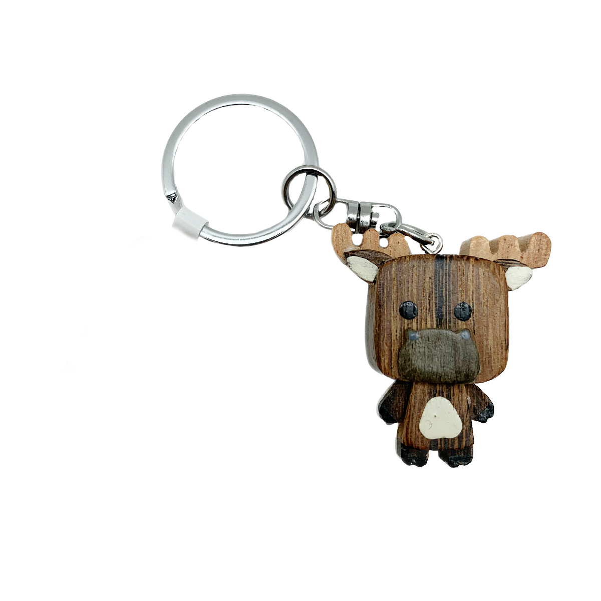Lil' Moose Wooden Keychain