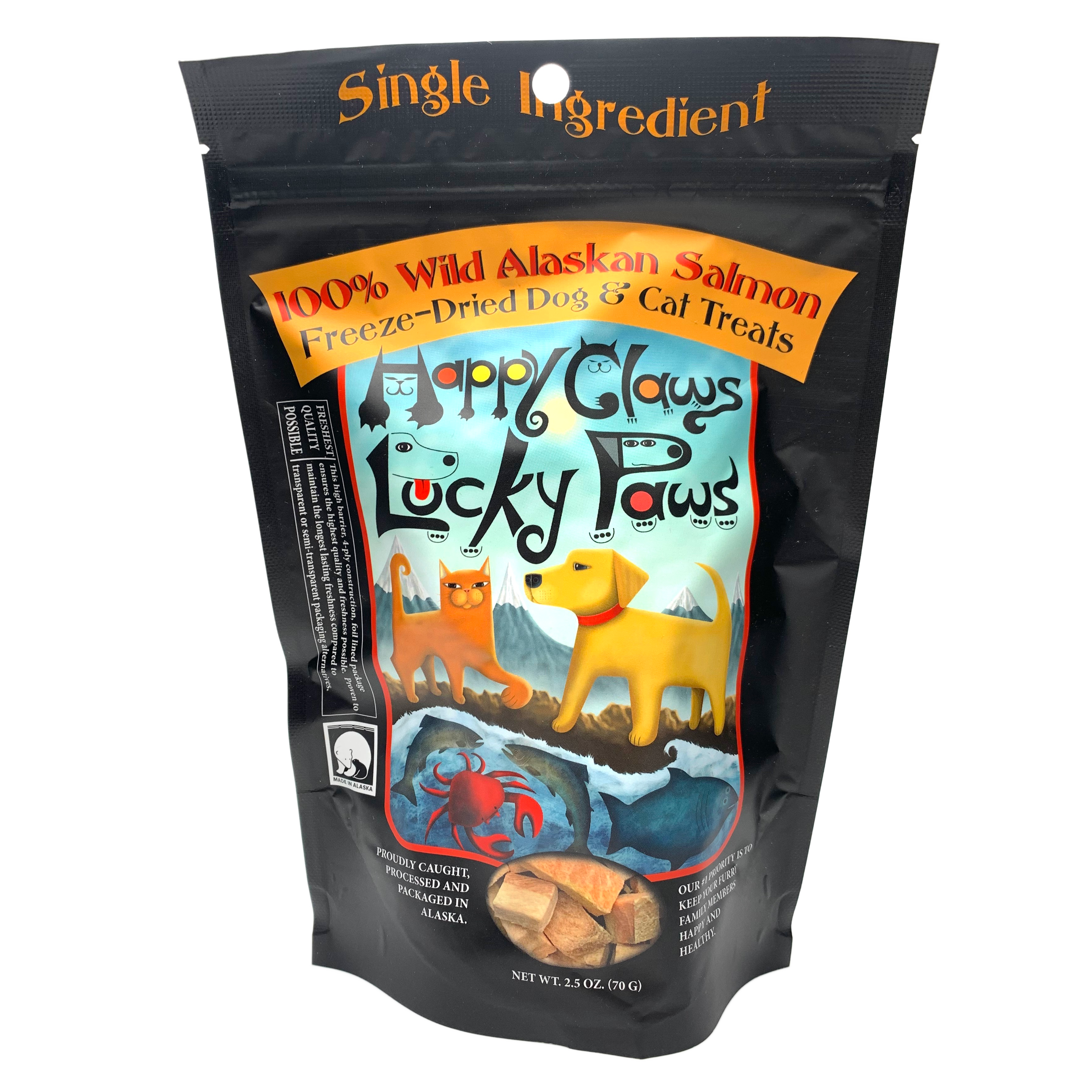 Freeze Dried Salmon Cat and Dog Treats 2.5 oz