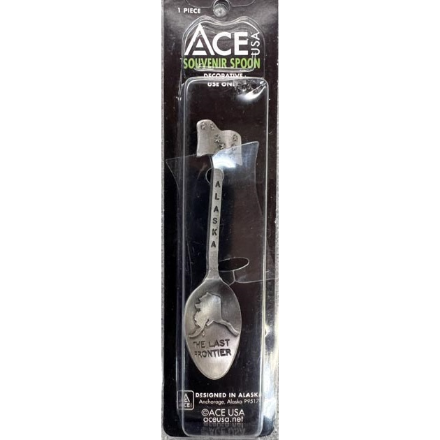 Alaska Flag and State Pewter Spoon Alaska Flag and State Pewter Spoon