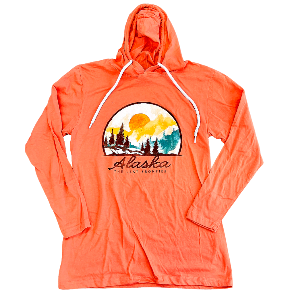 Golden Globe Mountain Alaska Hooded T-shirt