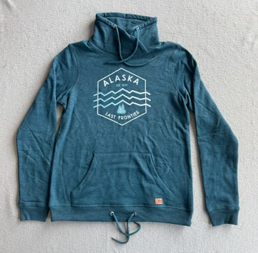 Wave Line Alaska Ladies Cowl Neck Sweatshirt