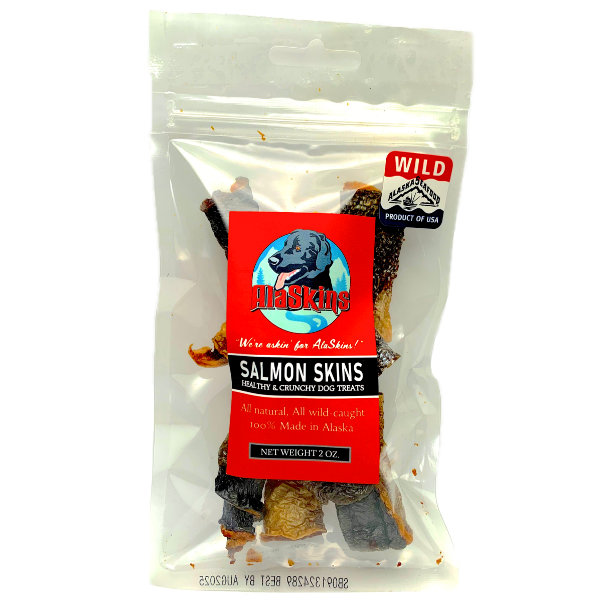 Salmon Skins Dog Treats 2 oz