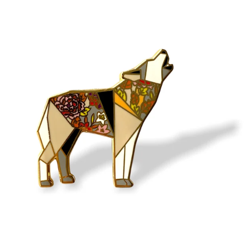 Howling Wolf Enamel Pin