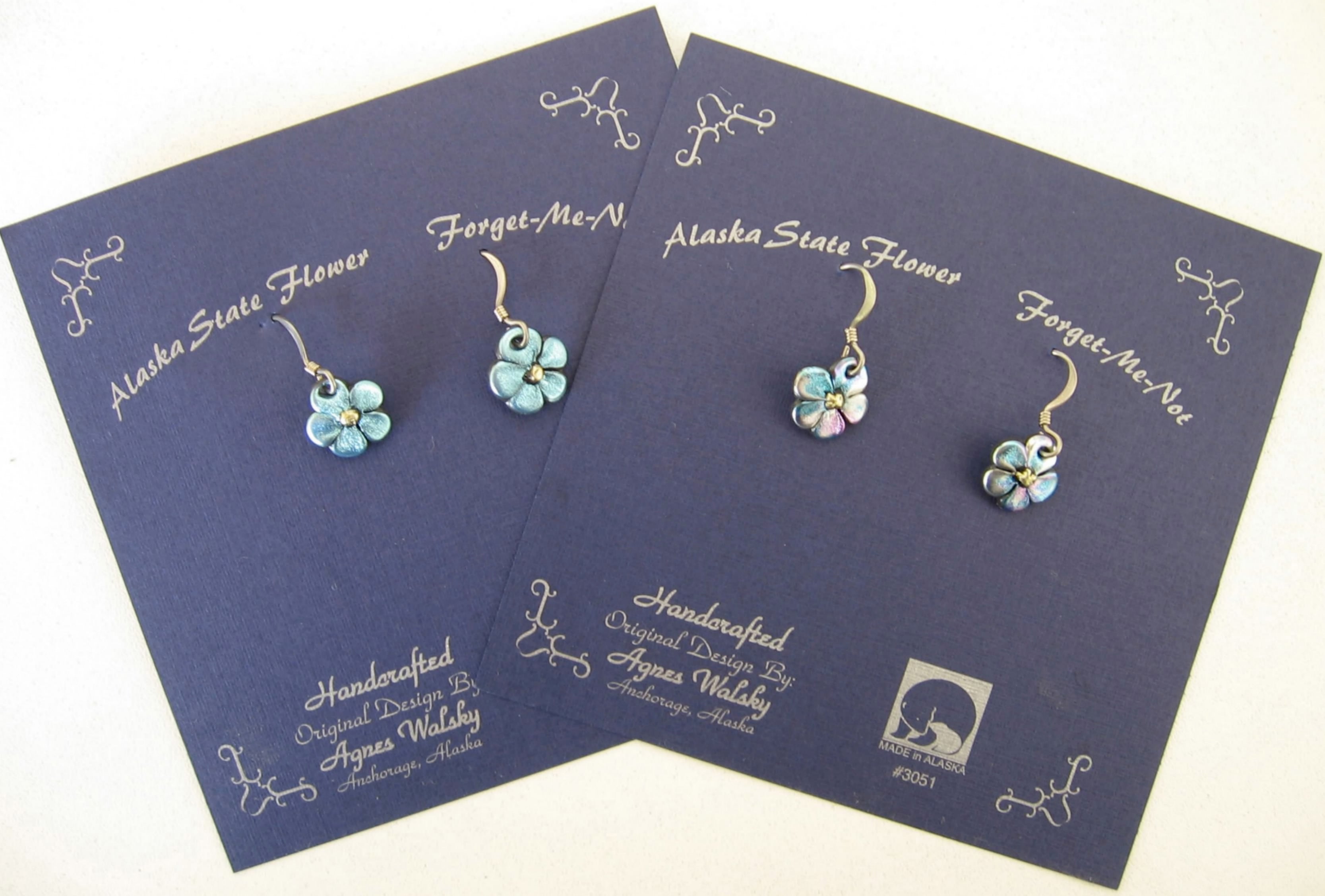 Mini Forget-Me-Not Dangle Earrings