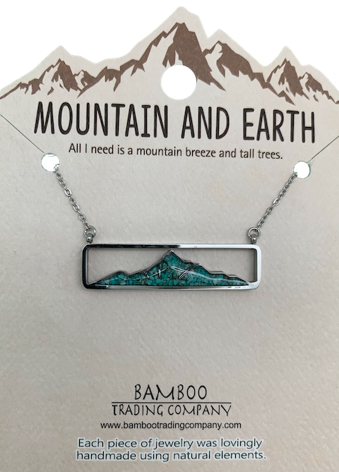 Mountain Turquoise Rectangle Pendant