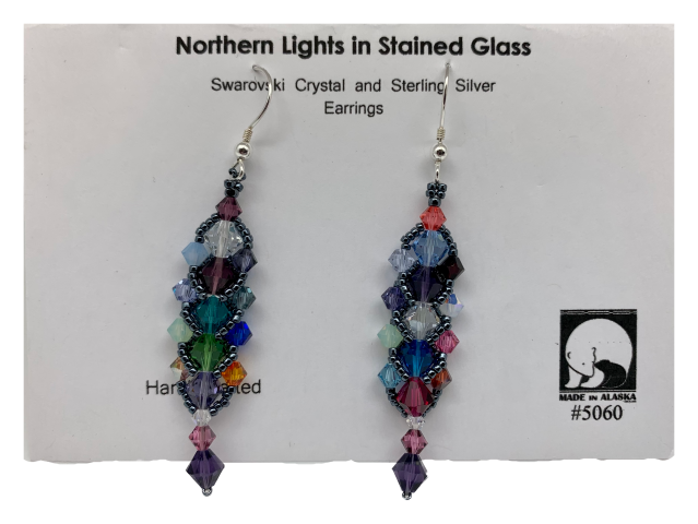 Northern Lights Beaded Earrings
