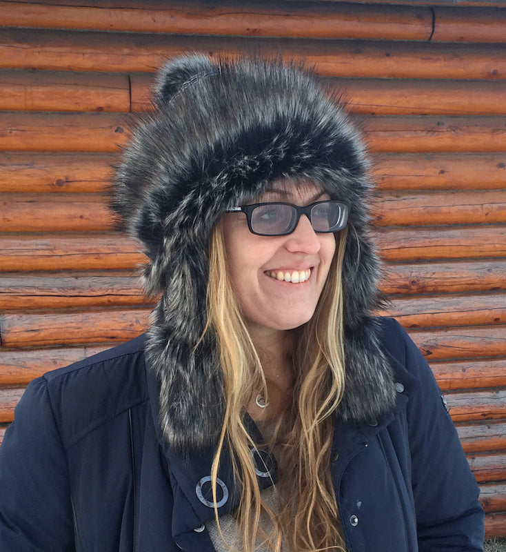Charcoal Faux Fur Bayka Hat