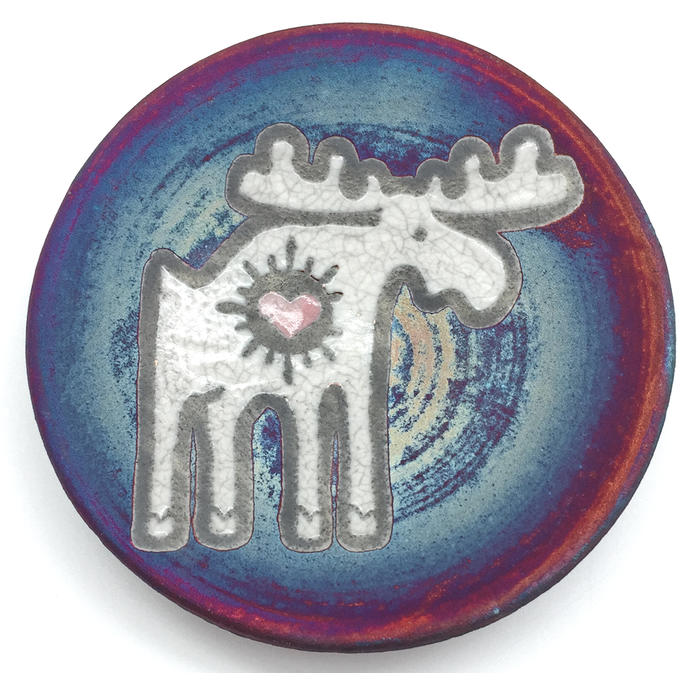 Moose Heart Raku Bowl