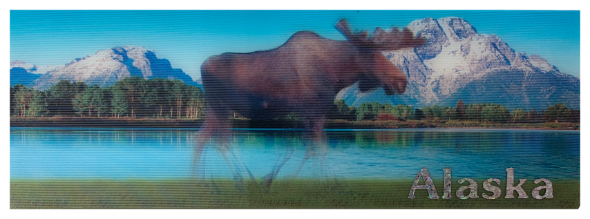 Moose Walking Alaska 3D Ruler Bookmark