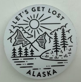 Let's Get Lost Alaska Sticker 3"