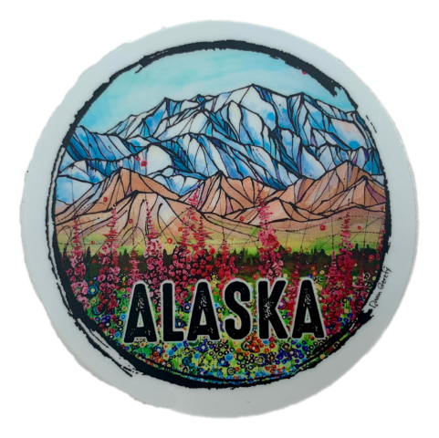 Denali Sticker by Dawn Gerety 3x3"