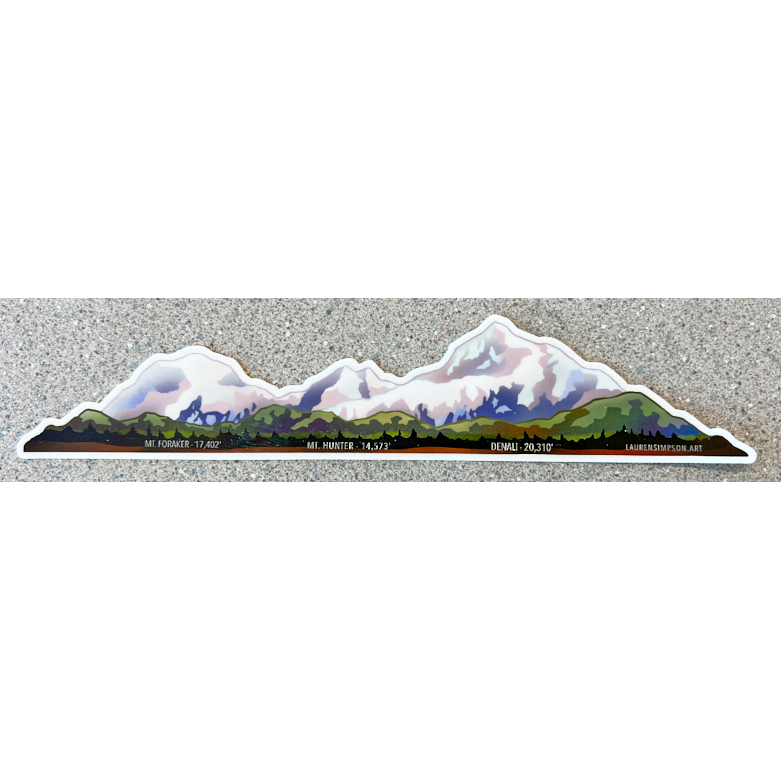 Long Alaska Range Sticker