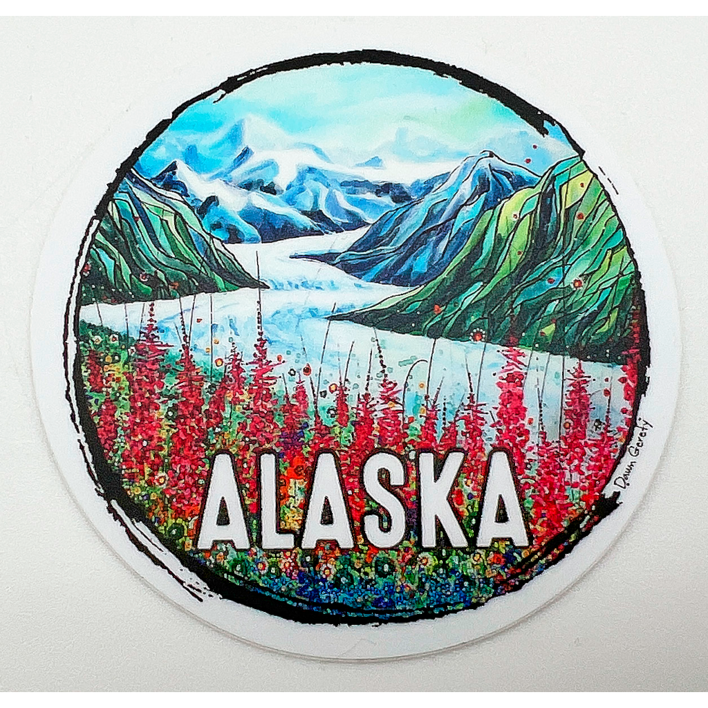 Glacier Valley Sticker by Dawn Gerety 3"