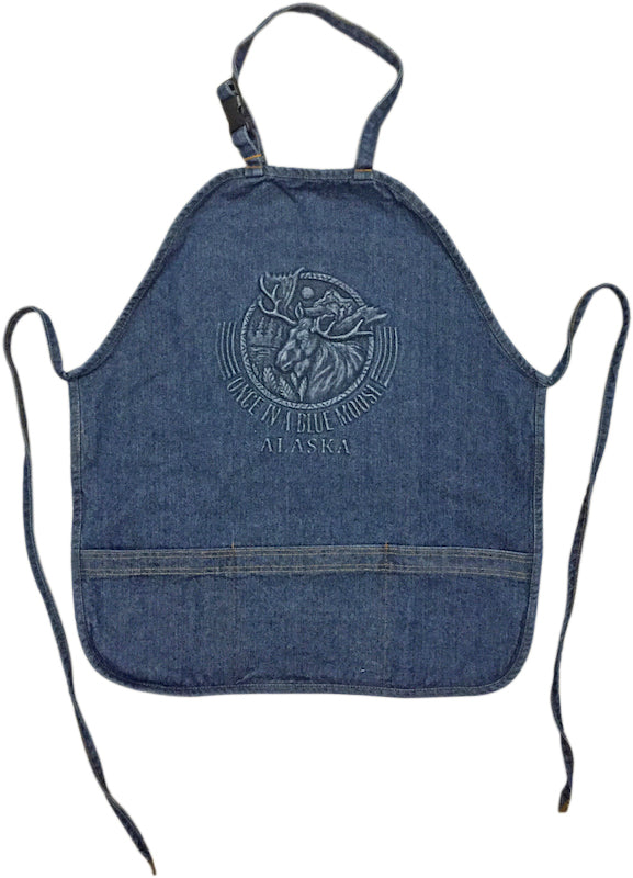 Once in a Blue Moose Embossed Denim Apron