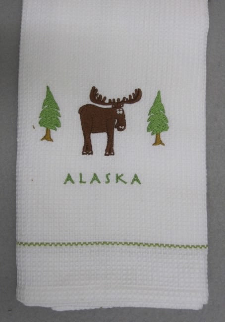 Moose Waffle Cotton Tea Towel