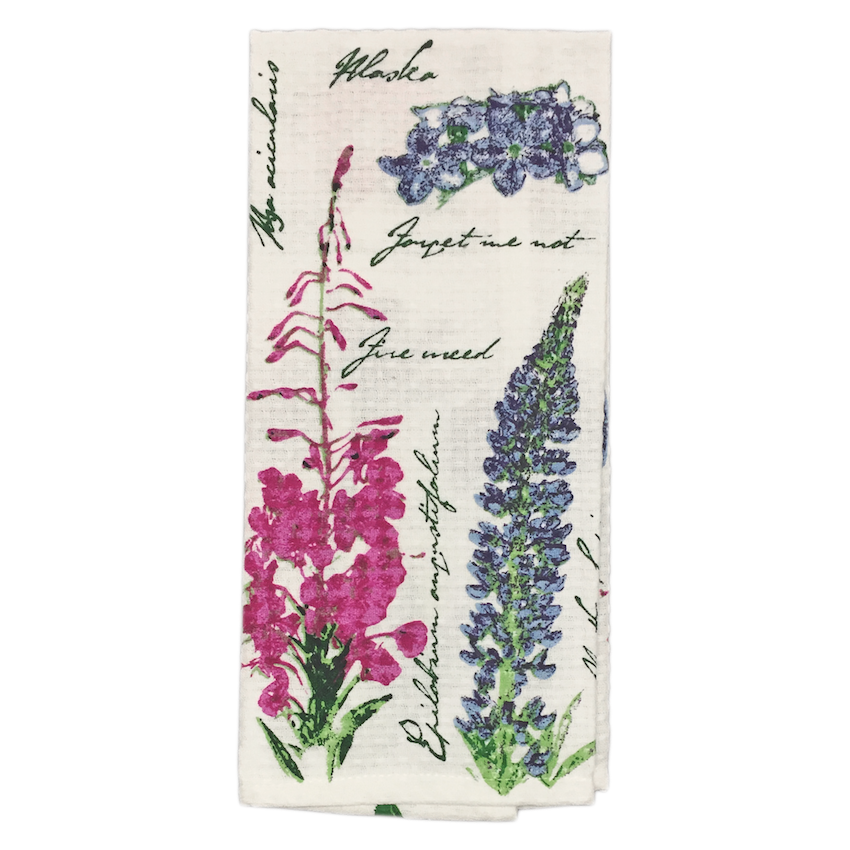 Wildflowers Alaska Kitchen Towel