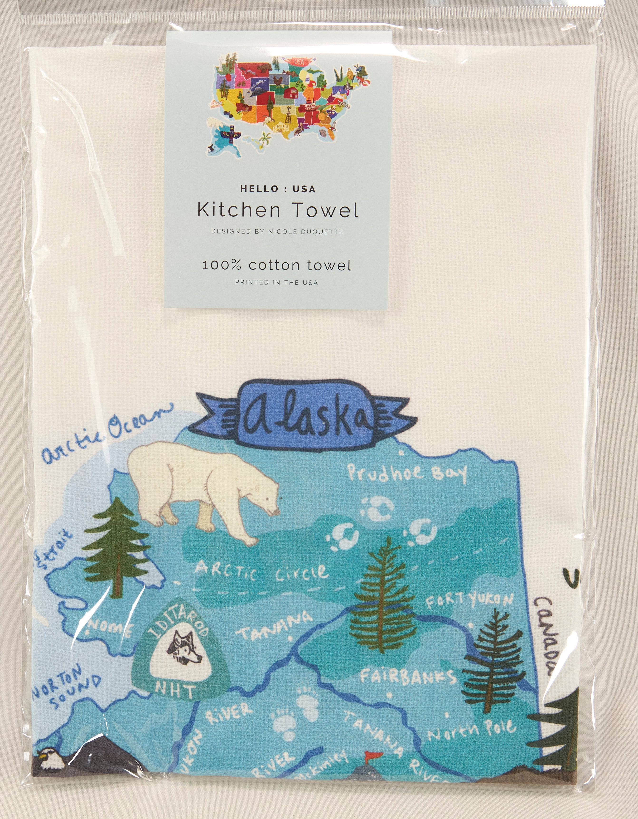 Hello Alaska Kitchen Towel