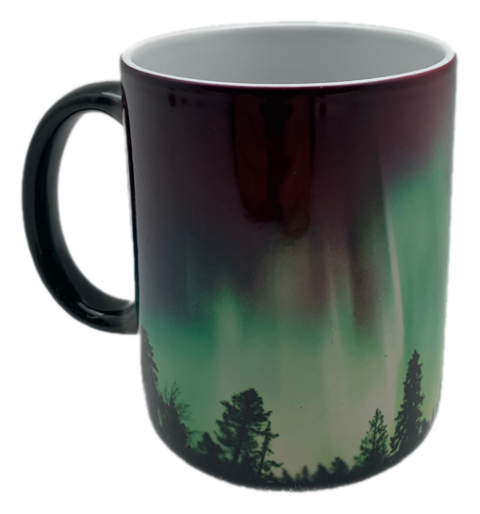 Alaska Northern Lights Dog Team Color Changing Mug 12 oz