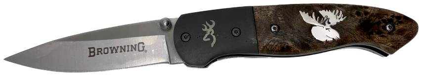 Moose Head Browning Clip Locking Knife