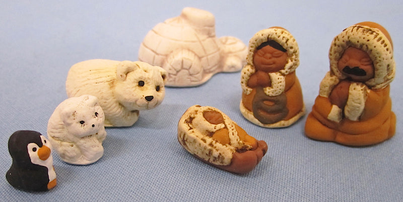 Polar Petite Ceramic Nativity Set of 7