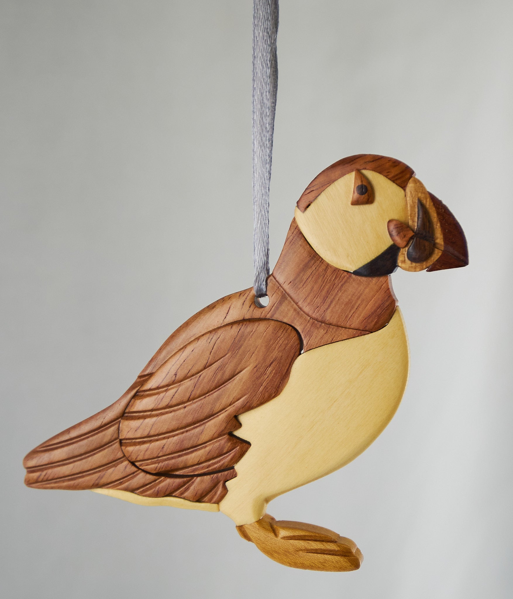 Puffin Wood Intarsia Ornament