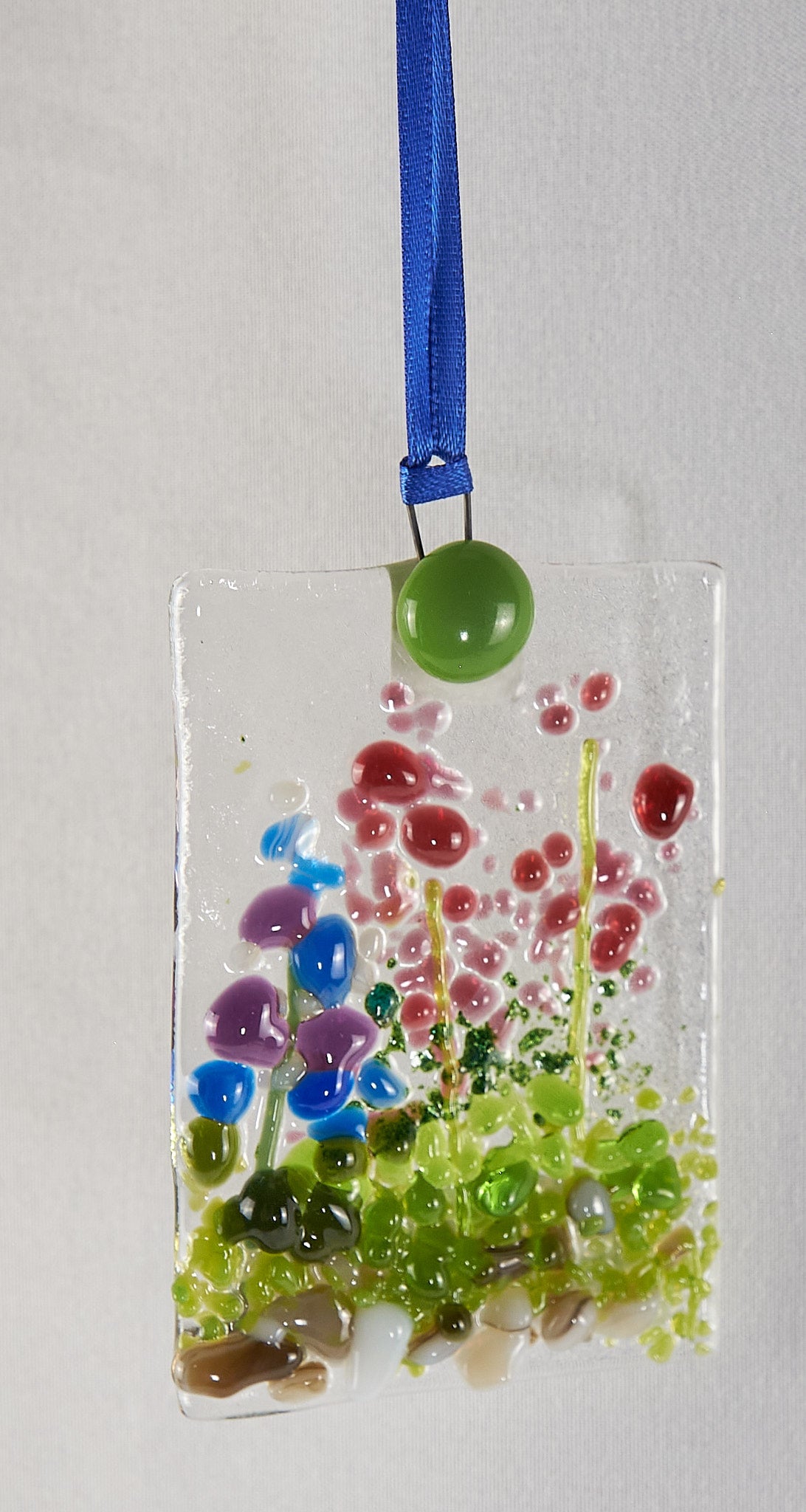 Alaska Wildflower Glass Ornament 2x3"