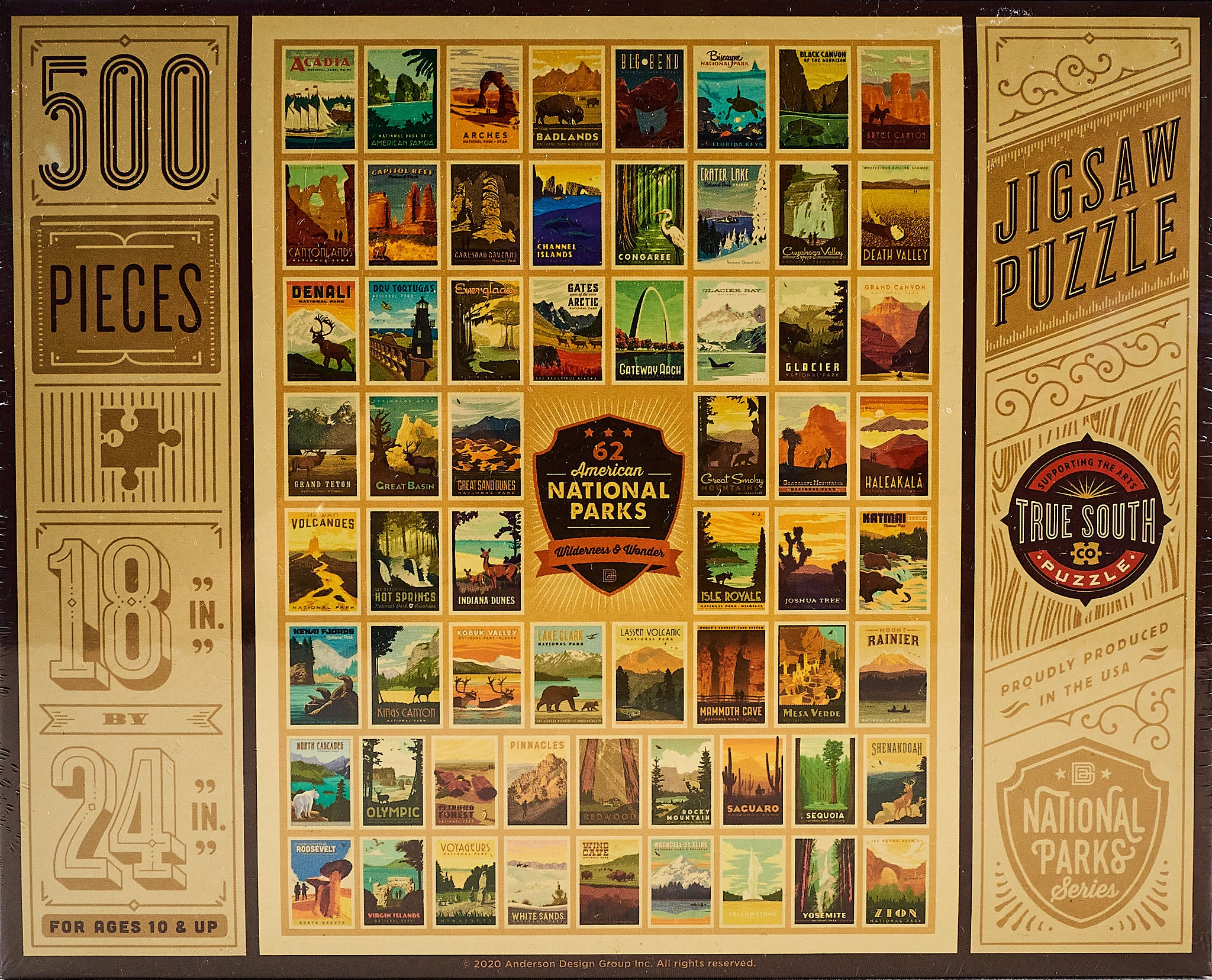 American National Parks Puzzle 500 Pieces
