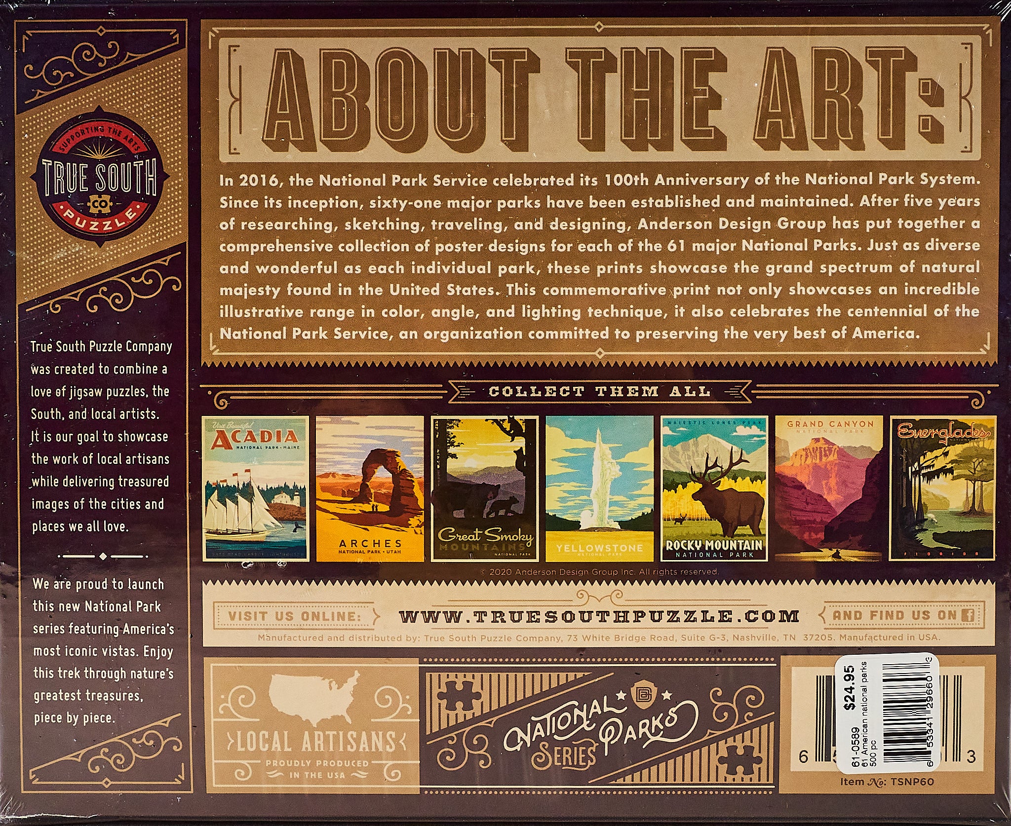 American National Parks Puzzle 500 Pieces