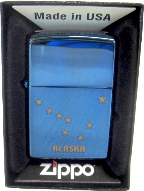 Sapphire Alaska Stars Zippo Lighter