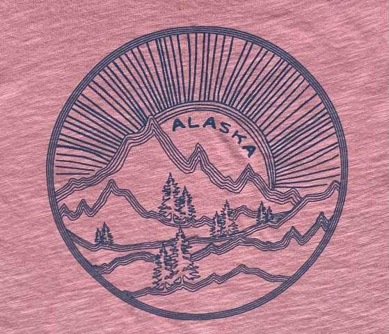 Oblivious Mountains Trees Sun Alaska Rose Tank Top