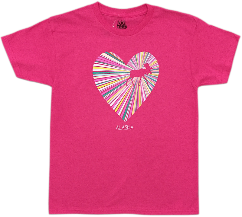 Heart Shine Moose Alaska Kids T-shirt