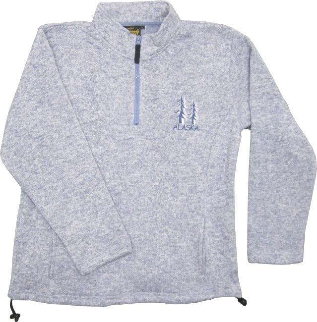 Trees Alaska Ladies Quarter-Zip Sweatshirt