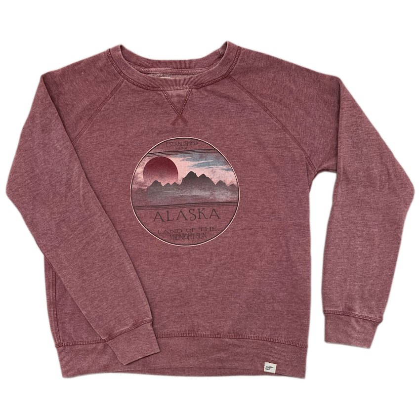 Halcyon Mountain Alaska Ladies Sweatshirt