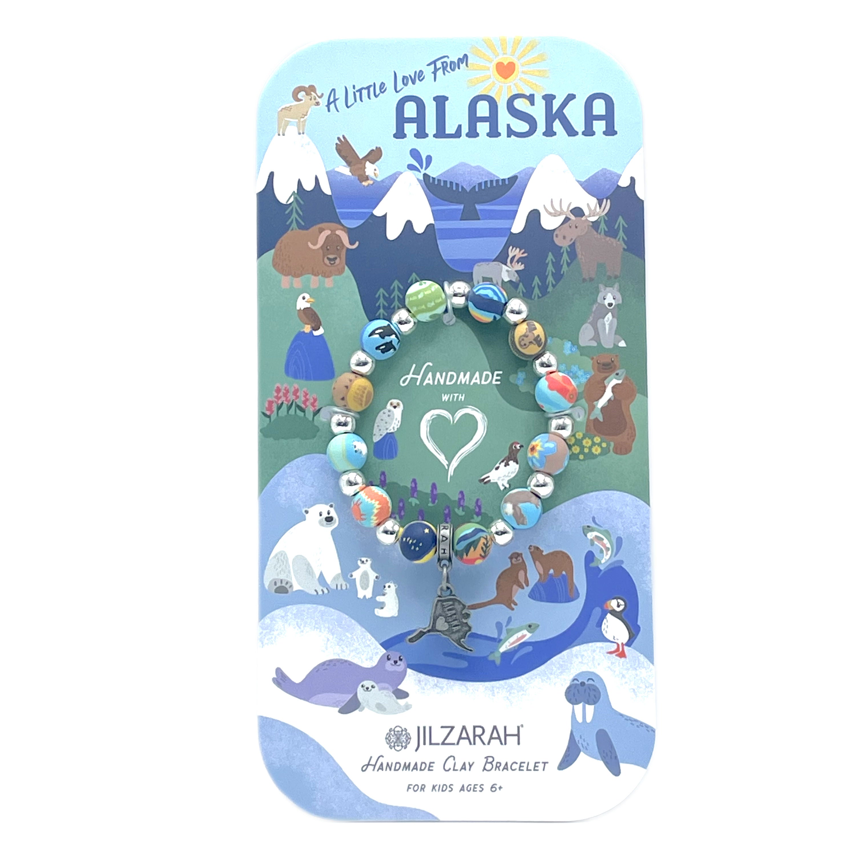 Handmade Clay Alaska Kids Bracelet