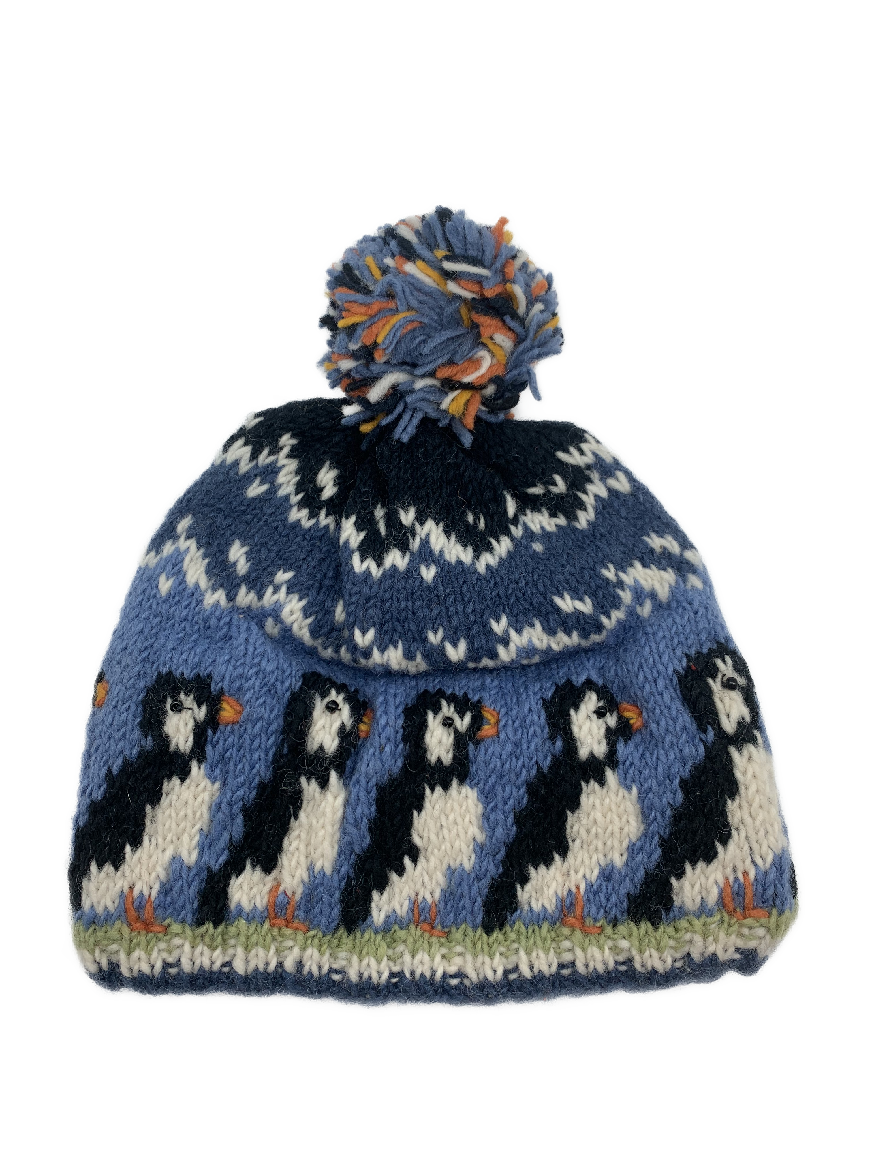 Circus of Puffins Wool Bobble Beanie
