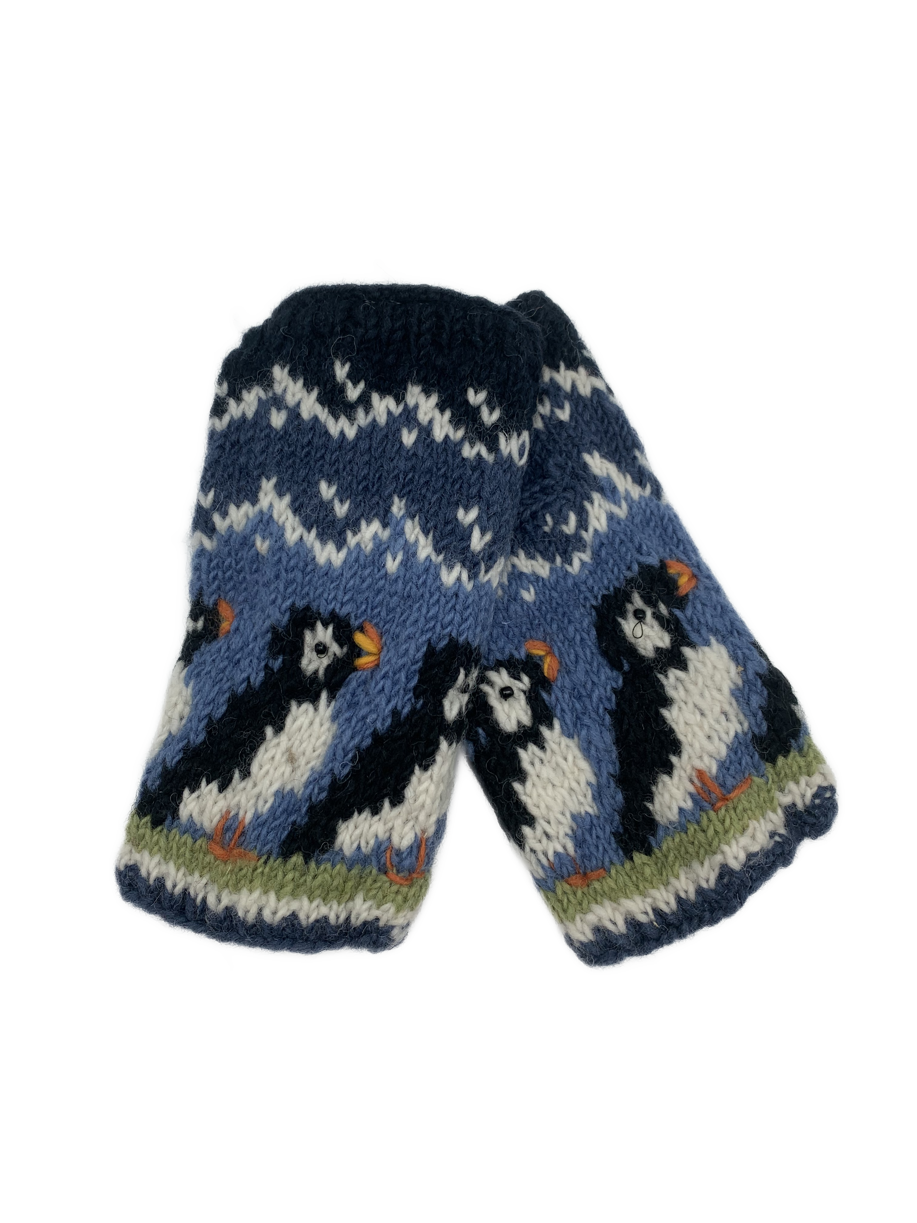 Circus of Puffins Wool Handwarmers