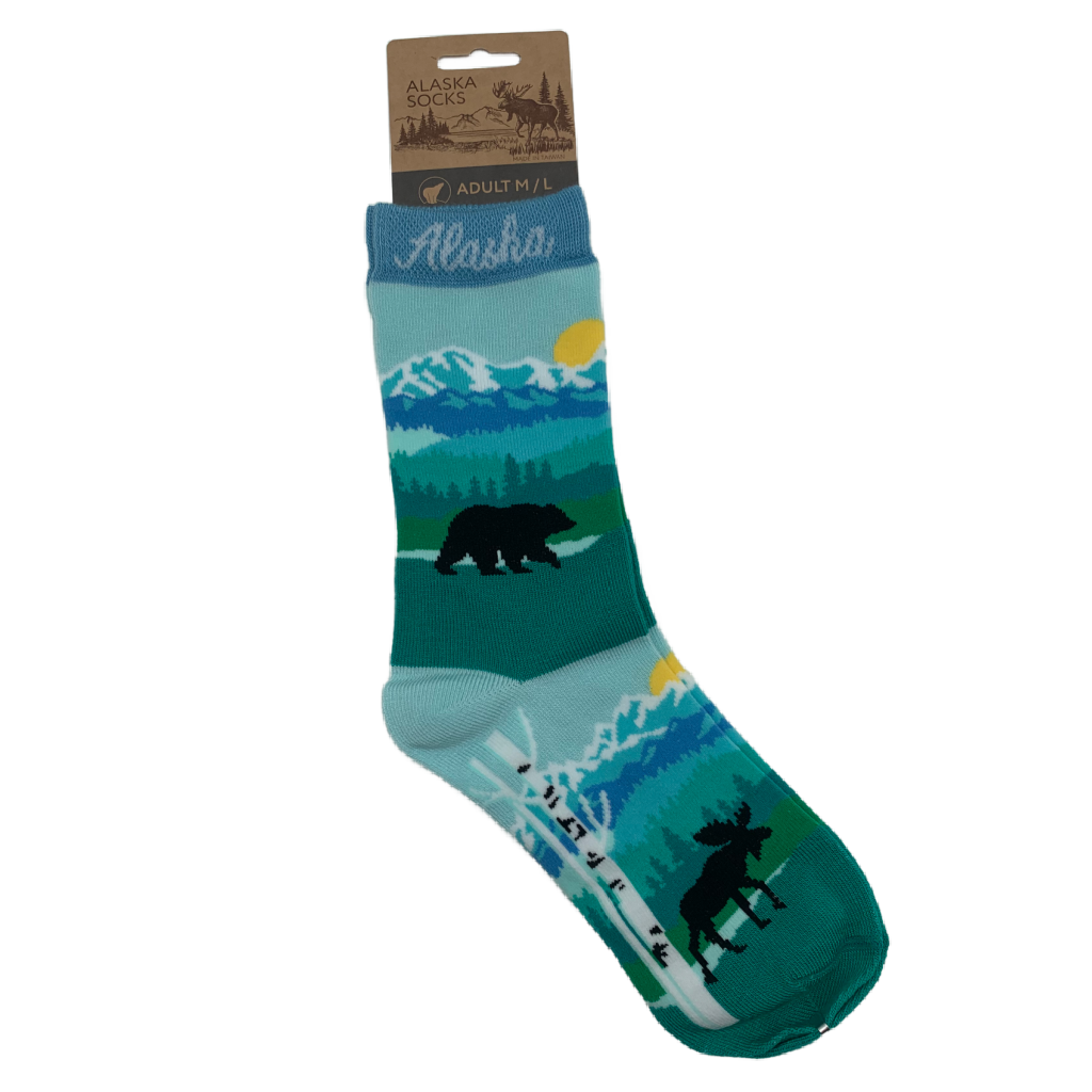 Birch Landscape Alaska Socks