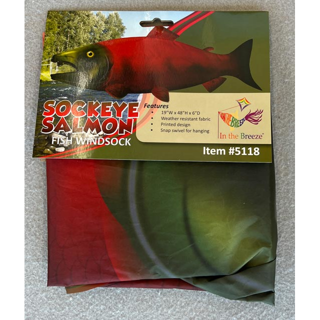 Sockeye Salmon Fish Windsock 48"
