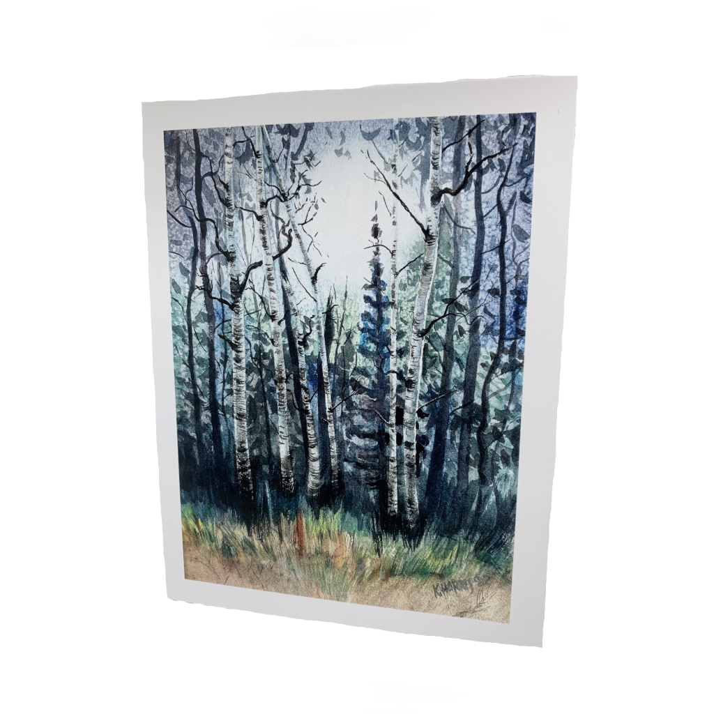 Birch Trees Watercolor Card Set