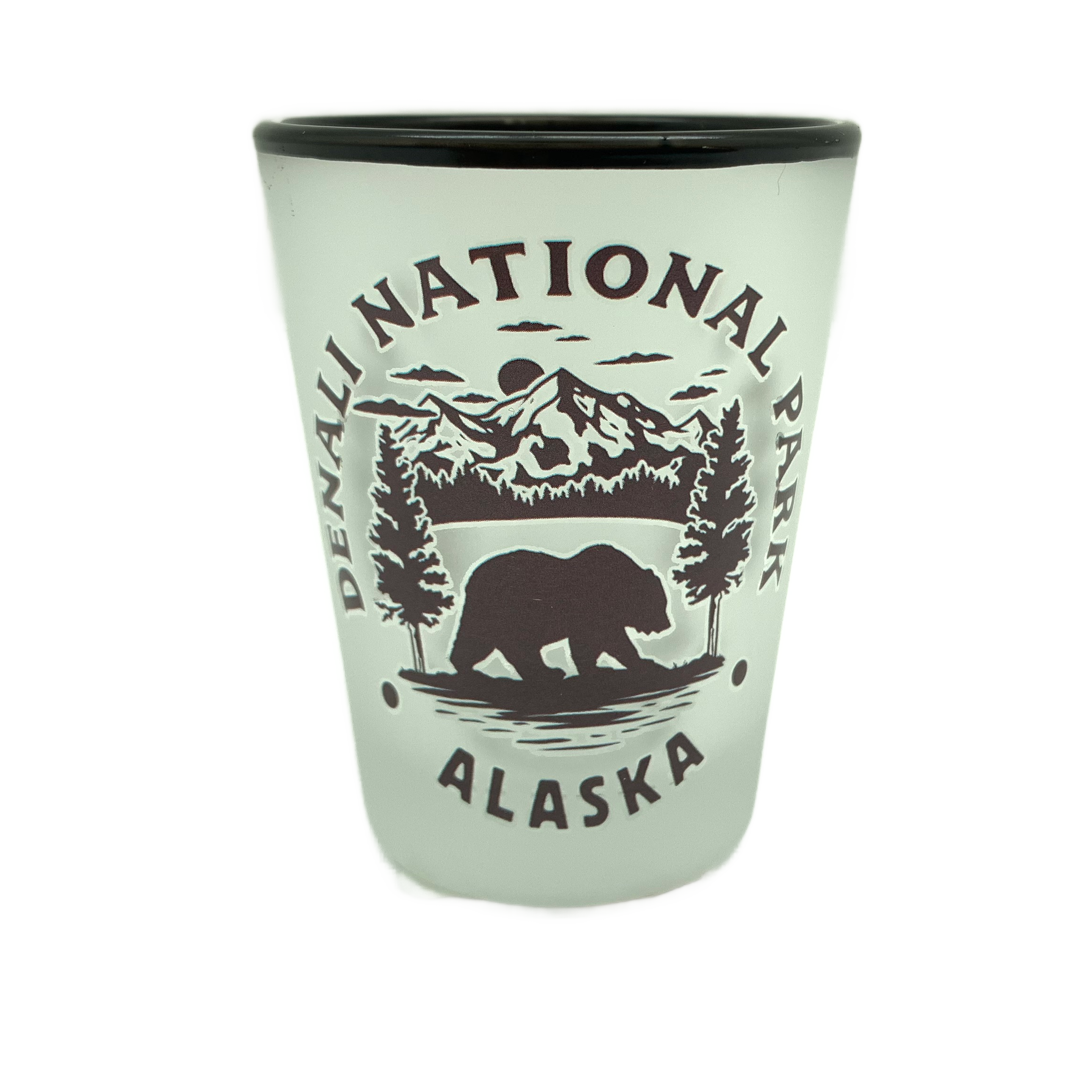 Denali National Park Alaska Frosted Shot Glass